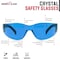 Safe Handler Safety Glasses, Anti-Scratch, Blue Lens, Black Frame BLSH-ESCR-CLBT-SG7BL - alternate 2